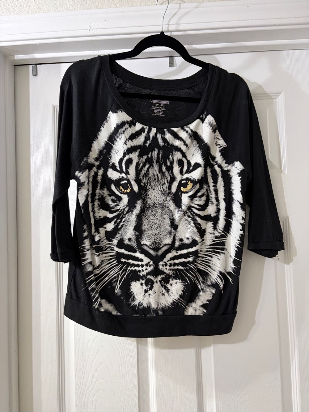 Freeze Black Graphic Tee with White Bengal Tiger Logo